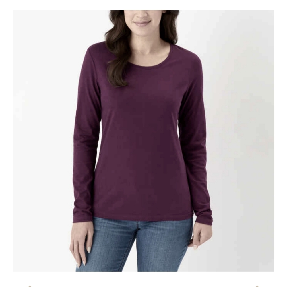 Duluth Trading Company Lightweight Longtail T Scoopneck in Aubergine XXL